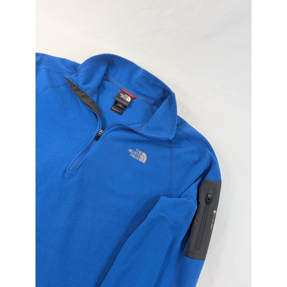 The North Face Flashdry Sweater   L 1/4 Zip Fleece Pullover Royal Blue Excellent